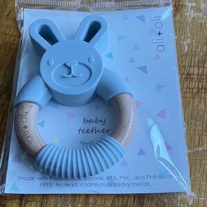 Baby Bunny Teether - Soft Blue